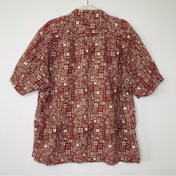 Eddie Bauer Linen Blend Men’s Size Large Hawaiian Button Down Shirt - Picture 6 of 12